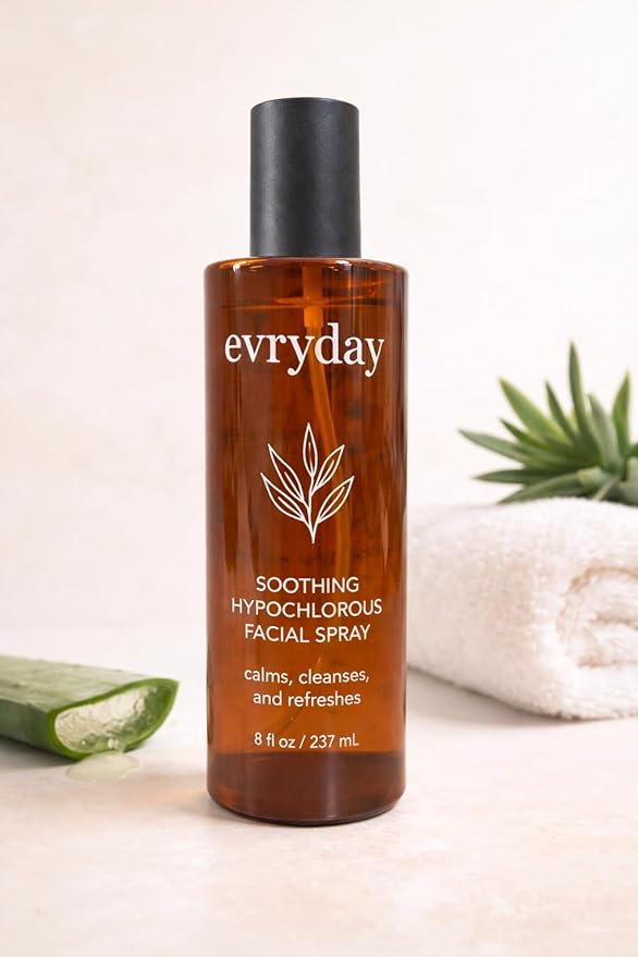 evryday™ Hypochlorous Acid Spray for Face and Body 8oz | Gentle Facial Hydration Mist for Sensitive, Irritated and Acne-Prone Complexions | pH-Balanced Daily Toner & Piercing Care Support