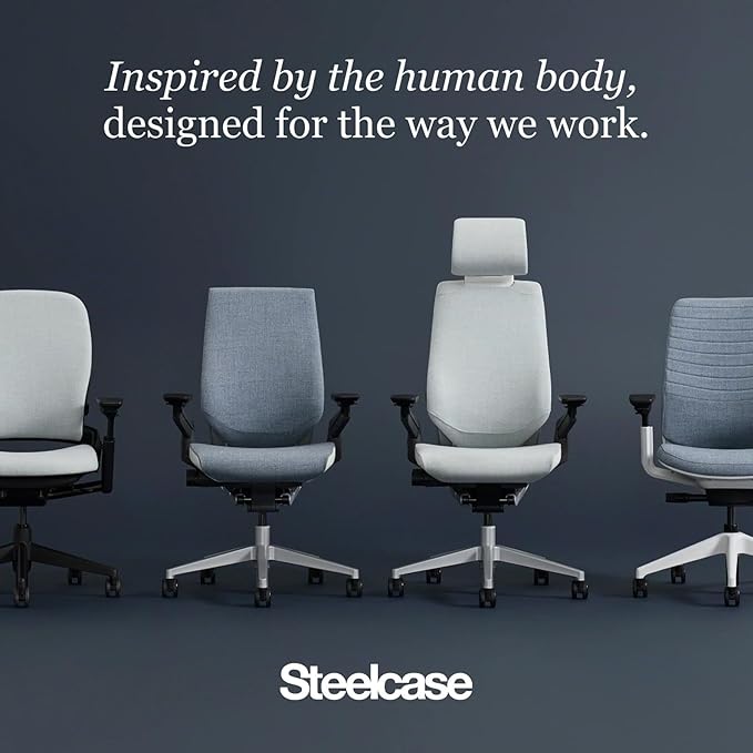 Steelcase Series 1 Office Chair - Ergonomic Work Chair with Wheels for Carpet - Helps Support Productivity - Weight-Activated Controls, Back & Arm Support - Easy Assembly - Licorice