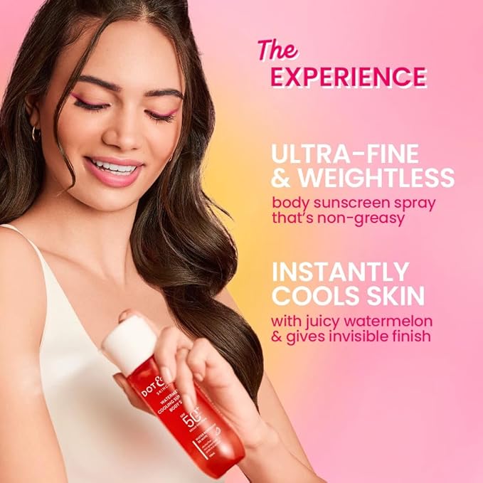 Dott & Keyy Watermelon Cooling Sunscreen Body Spray, SPF 50+ PA+++, 110 ml