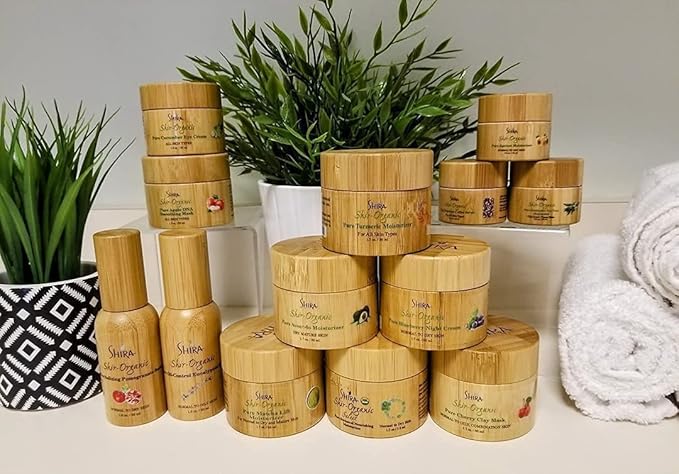 Shira Shir-Organic Trio for Normal to Dry Skin Care Kit for Healthy and Hydrated Skin with Coconut Oatmeal Cleanser Pomegranate Toner & Avocado Moisturizer.