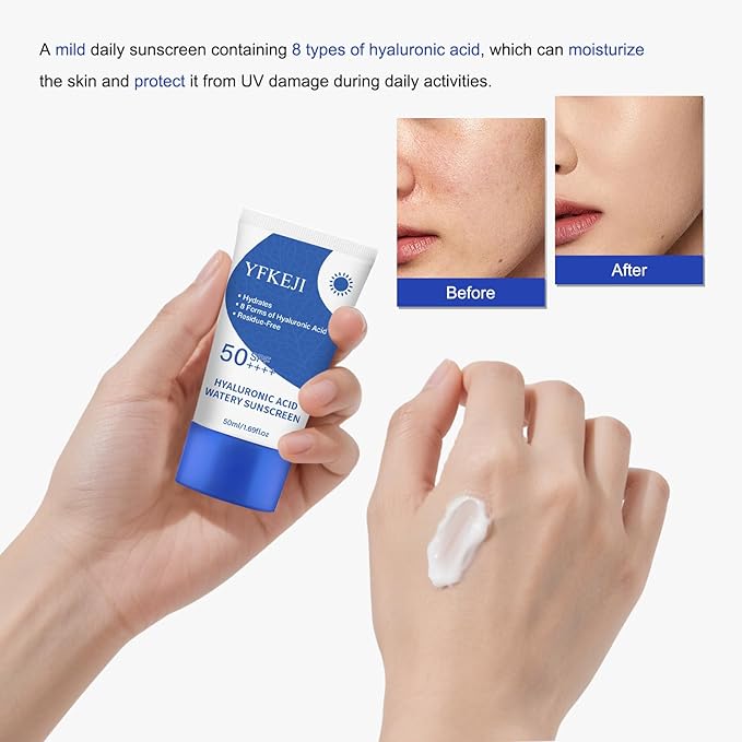 Hyaluronic Acid Watery Sun Gel Moisturizing Sunscreen - Hyaluronic Acid Watery Sun Gel, Non-sticky UV Protection All skin types (2)