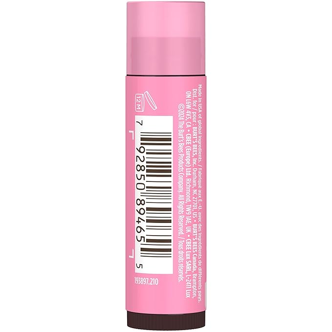 Burt's Bees Lip Tint Balm with Long Lasting 2 in 1 Duo Tinted Balm Formula, Color Infused with Deeply Hydrating Shea Butter for a Natural Looking Buildable Finish, Pink Blossom (2-Pack)