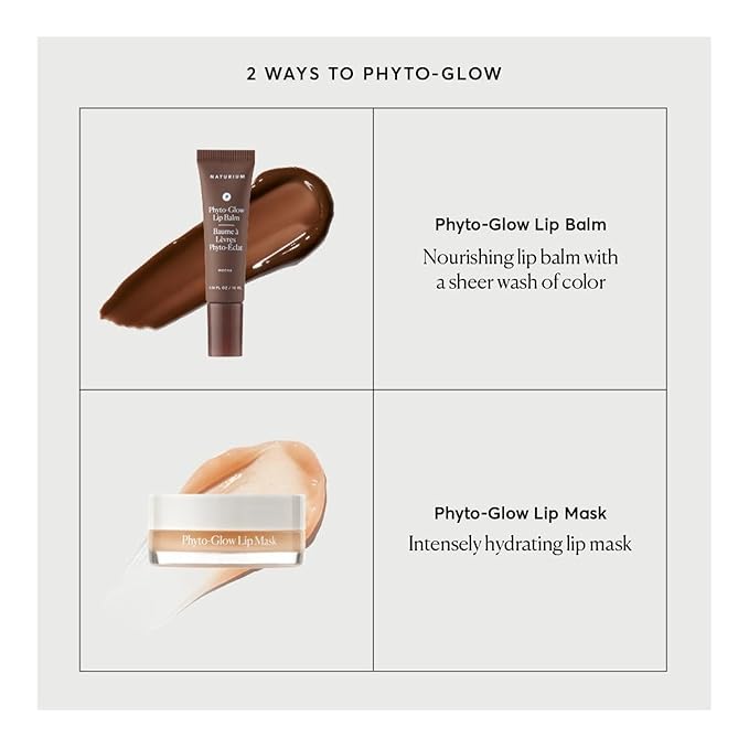 Naturium Phyto-Glow Lip Balm | With Shea Butter & Squalane, Sheer Tinted Colour | 10 ml, Mocha