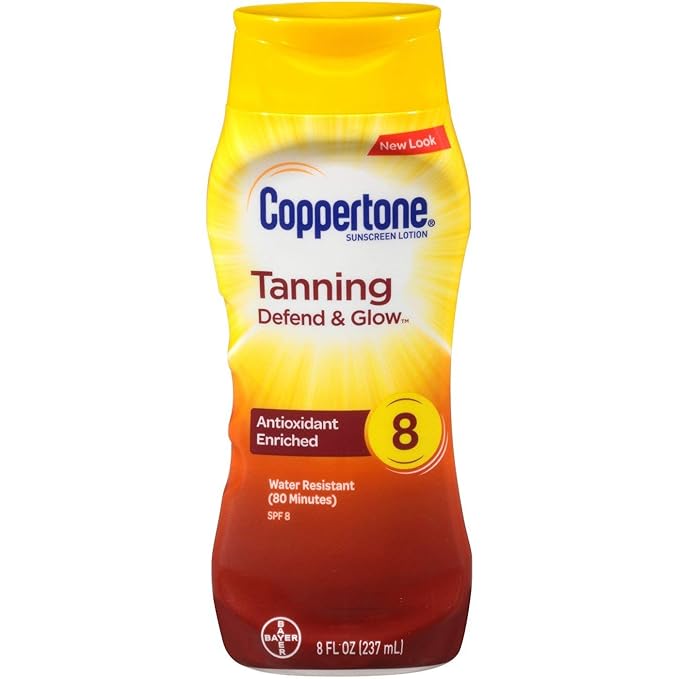Coppertone Sunscreen Lotion, SPF 8 (8 fl oz) (Pack of 2)