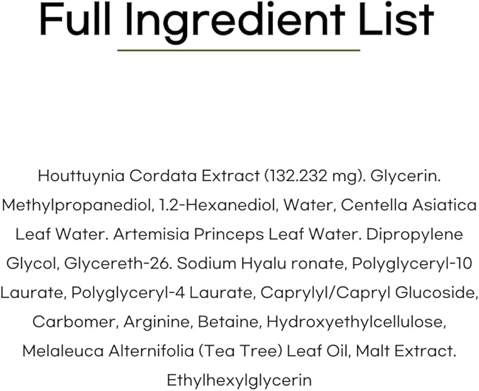 daymellow Houttuynia Cordata Real Soothing Essence Toner 5.07fl.oz/150ml, Face Toner, Heartleaf, Centella, Tea Tree, Hydrating, for All Skin Types, Acne, Soothes Redness Facial Essense Korean Skincare