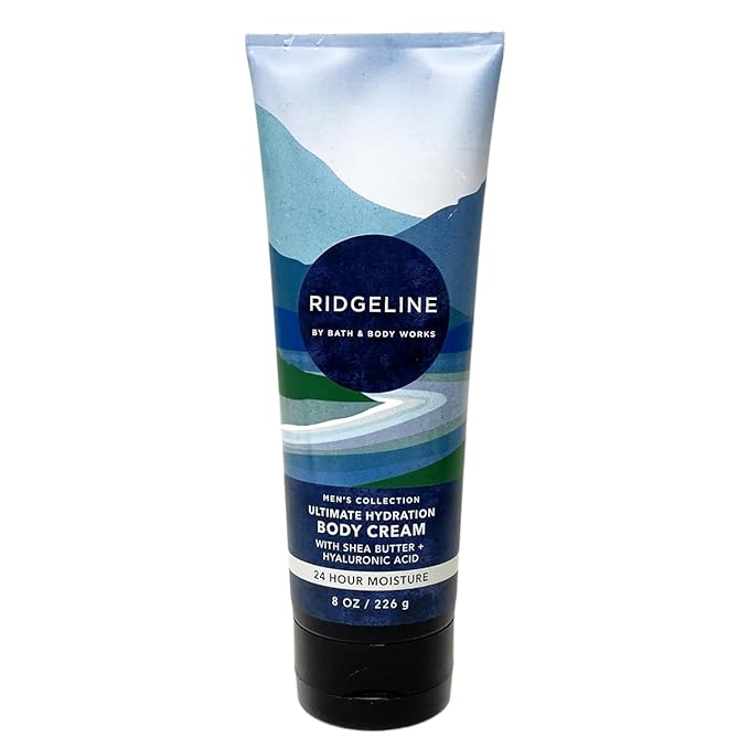 Bath and Body Works Hyaluronic Acid Body Cream For Men 8 Ounce (Ridgeline)