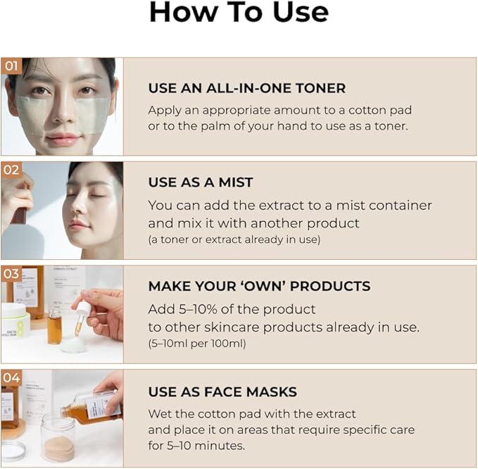 BOM Just One Herbal Extract 150ml 5.07 fl. oz. 92.5% Organic Vegan Facial Toner Alcohol Free for Face, Scalp, Natural Ingredients (Perilla Frutescens Leaf)