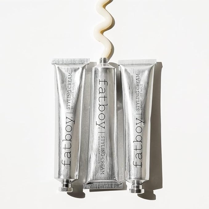 Fatboy Hair Styling Cream & Heat Protectant, Medium Flexible Hold for Long Lasting Volume, Thickening Hair, Crisp & Flexible Finish, Hair Care for All Hair Types, Paraben Free, Color Safe, 2.8 Oz