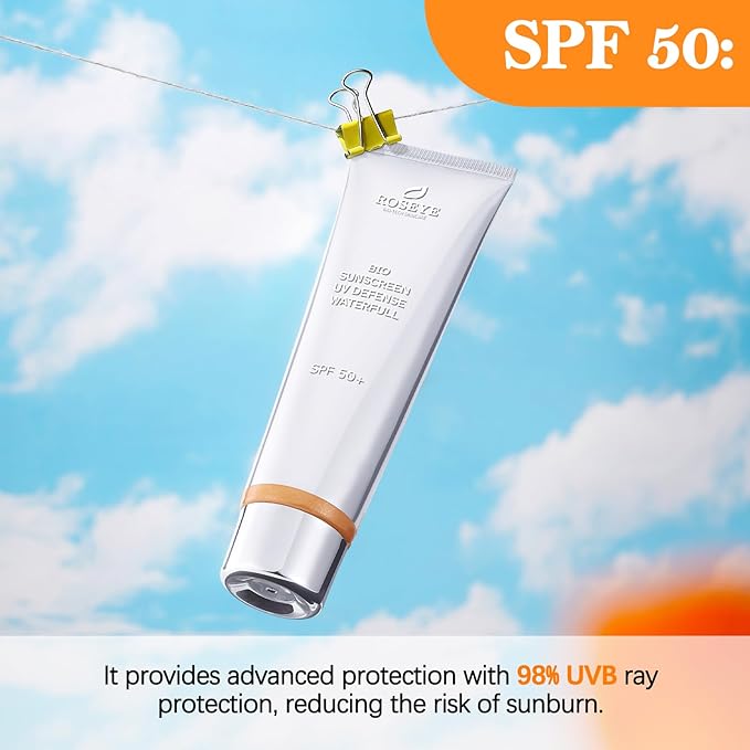 Moisturizing Finish Sunscreen,SPF 50+,Face & Body Universal Sunscreen, Broad Spectrum Protection, Lightweight and Non-Whitening, Travel-Friendly 50ml