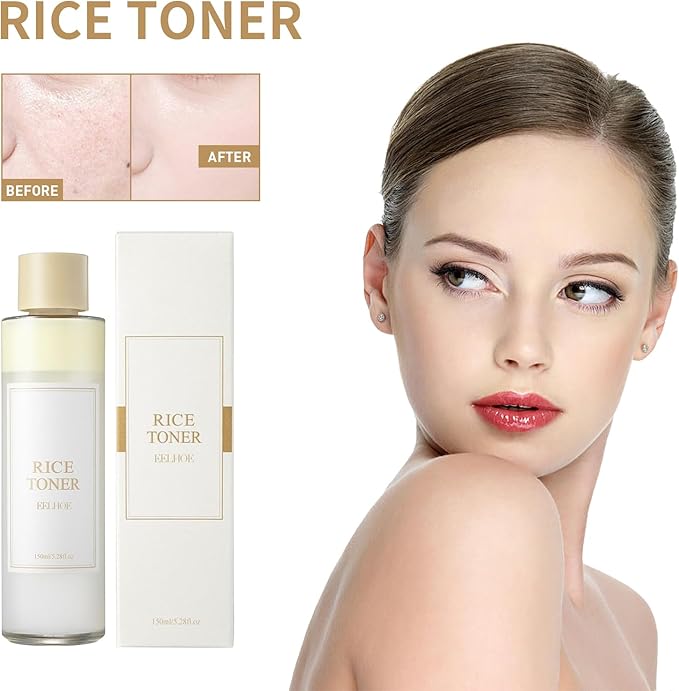 AMALIA Rice Toner for Face, Rice Water face wash for All Skin Types, 150ml/5.28fl.oz
