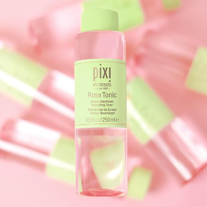 Pixi Rose Tonic Rose Hydrosol Toner Hydrates Skin, Minimize Redness, Rehydrates and Replenishes, 8.5 fl oz/250ml