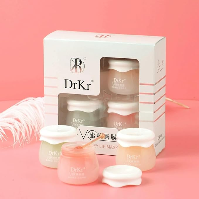 3PCS Lip Sleeping Mask Set, Day and Night Repair Lip Balm, Fades Lip Lines, Brighten Color, Deep Hydration, Lip Moisturiser for Dry Chapped Peeling Cracked Lips