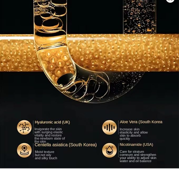 QueenLine 9PCS 24K Gold Facial Cleanser Eye Creams Face Cream Serum Lotion Toner Brightening Moisturizing Face Care Skin Care Sets