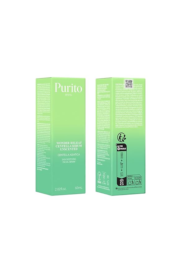 PURITO Centella Unscented Serum for Sensitive Skin – Lightweight Calming & Skin Barrier Repair, 34,860 ppm Soothing Serum, Vegan & Cruelty-Free, Korean Skincare, 2 fl.oz / 60ml