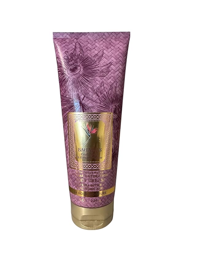 Bath & Body Works Bahamas Passionfruit and Banana Flower Ultimate Hydration Body Cream Gift Set For Women, 8 Fl Oz (Bahamas Passionfruit and Banana Flower)