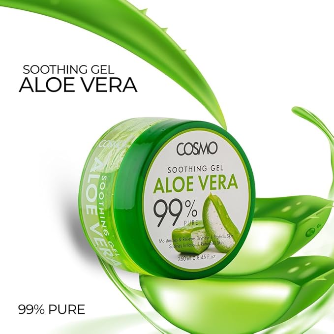 Moisturizing 99% Pure Soothing Gel 250ml, Cools and Soothes Sunburn, Specially for Summers, Protects & Refresh Skin, For Men and Women (8.45 fl.oz, Aloe Vera)