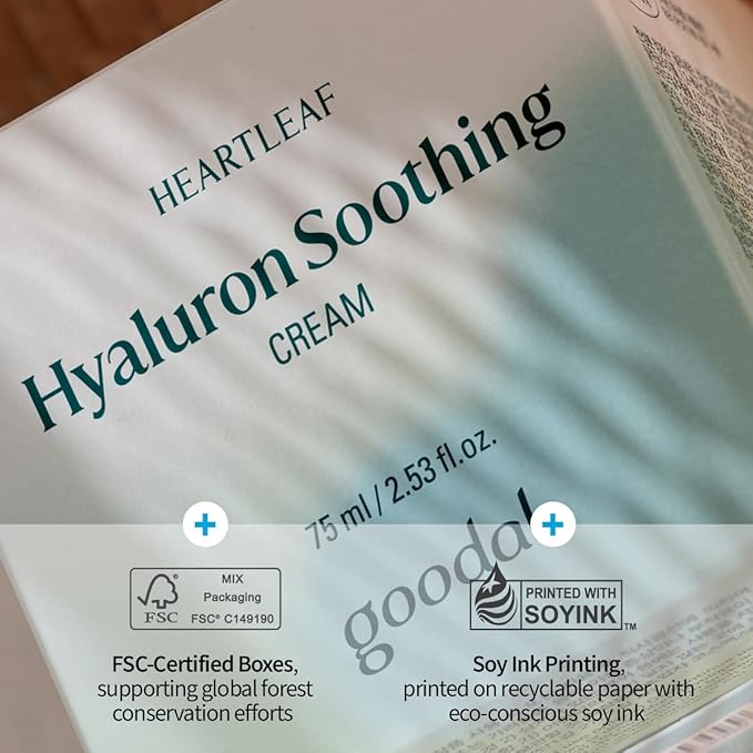 GOODAL Heartleaf Hyaluron Soothing Cream for All Skin Type, Deep Hydration, Long Lasting Moisture