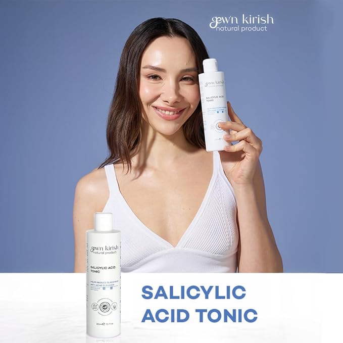 Gew’n Kirish Salicylic Acid Tonic – Gentle Exfoliating Facial Toner with Chamomile & Lavender Water – Balancing & Clarifying Toner for Oily and Combination Skin – Alcohol Free, 221 ml