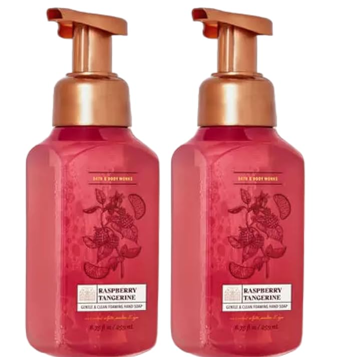 Bath & Body Works Bath and Body Works Gentle Foaming Hand Soap 8.75 Ounce 2-Pack (Raspberry Tangerine)