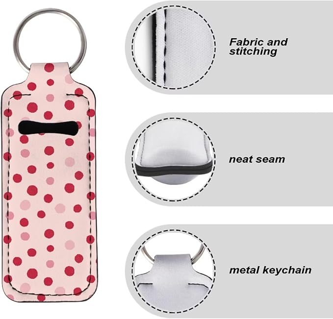 Pensura Chapstick Holder Keychain Fashion 5 Pcs Car Keychain Holder Portable Chapstick Holder Keep from Scratched and Dust