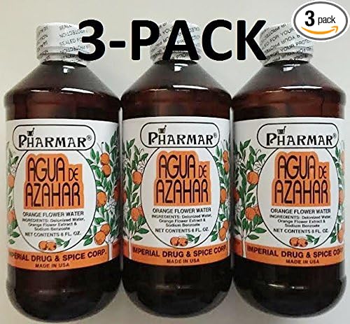 Agua De Azahar 8 Oz. Orange Flower-Blossom Water 3-Pack by Pharmark