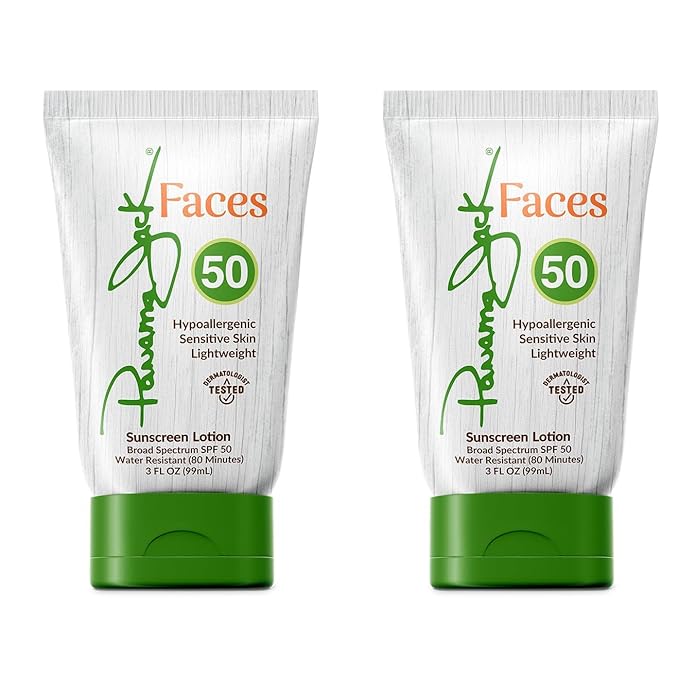 Panama Jack Faces Sunscreen Lotion - SPF 30, Broad Spectrum UVA/UVB Protection, Hypoallergenic, PABA, Paraben, & Gluten Free, 3 FL OZ (Pack of 6)
