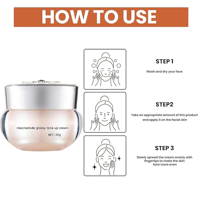 Niacinamide Revitalizing Tone-Up Cream, 30g Tone Up Cream, Niacinamide Makeup Cream, Makeup Concealer Foundation Oil Control & Long-Lasting (1Pcs, 30g)