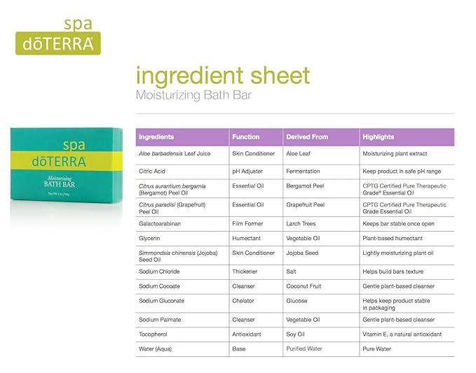 doTERRA - SPA Moisturizing Bath Bar - 4 oz