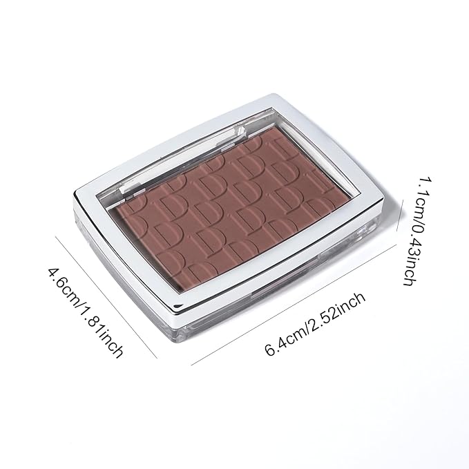 KYDA Powder Blush, Radiant Glow Face Blush, Buildable Matte Cheeks Color, Ultra-fine Lightweight Powder Blusher, Lasting Moisturizing, Mahogany
