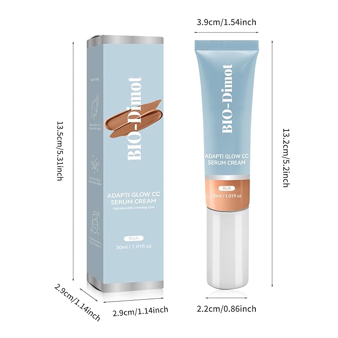 CC Serum Cream – Color Correcting & Hydrating Formula for Radiant Skin – Available in Light, Medium, and Rich – 30ml / 1.01 fl oz(medium)