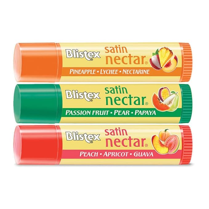 Blistex Satin Nectar Lip Moisturizer Variety Value Pack 0.15 Ounce Each (3 Pack)