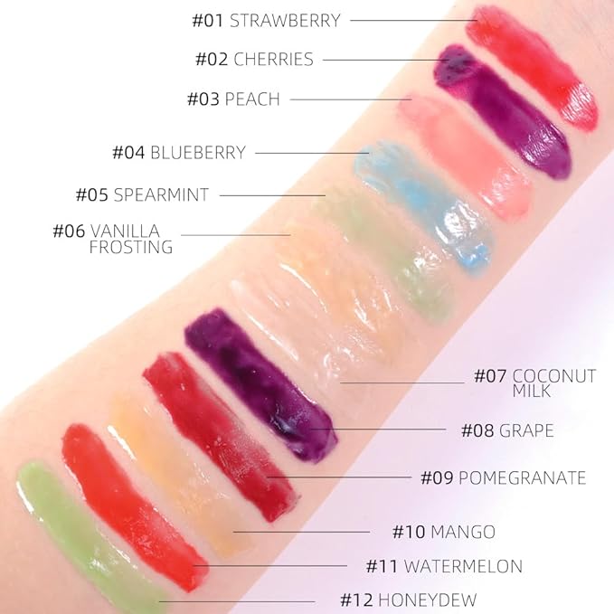 evpct Nourishing Moisturizing Tinted Lip Balm for A Sheer Tint of Color, Softens Smooths Hydrates Moisturizes Lightweight, Lip Care Gloss Plumper Stain for Women Dry & Chapped Lips, 09# POMEGRANATE