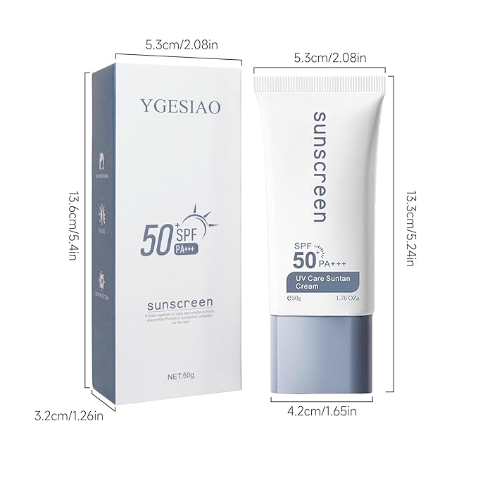 SPF 50+ PA+++ Sunscreen Lotion for Face & Body, Broad Spectrum UVA/UVB Protection with Niacinamide & Botanical Extracts, Alcohol-Free, Non-Greasy