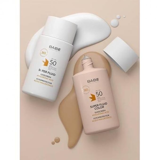 Babe Super Fluid Sunscreen SPF 50 – High Facial Sun Protection with Lightweight Texture | Broad Spectrum UVA/UVB | For Sensitive Skin | Non-Greasy & Fast Absorbing – 1.69 fl oz