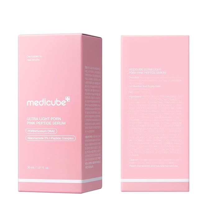 medicube Ultra Light PDRN Pink Peptide Serum | Lightweight Hydrating Serum with Salmon PDRN & Hyaluronic Acid | Fast-Absorbing Glow Care for Skin Clarity | Korean Skincare 1.01 fl. oz.