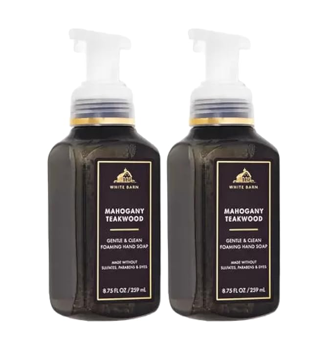 Bath and Body Works Gentle Foaming Hand Soap 8.75 Ounce 2-Pack (Mahogany Teakwood)