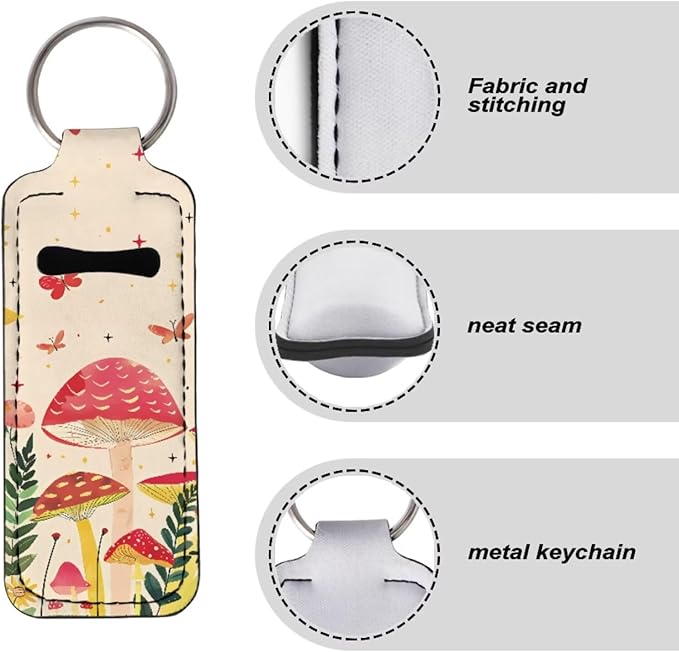 Pensura Chapstick Holder Keychain Fashion 5 Pcs Car Keychain Holder Portable Chapstick Holder Keep from Scratched and Dust