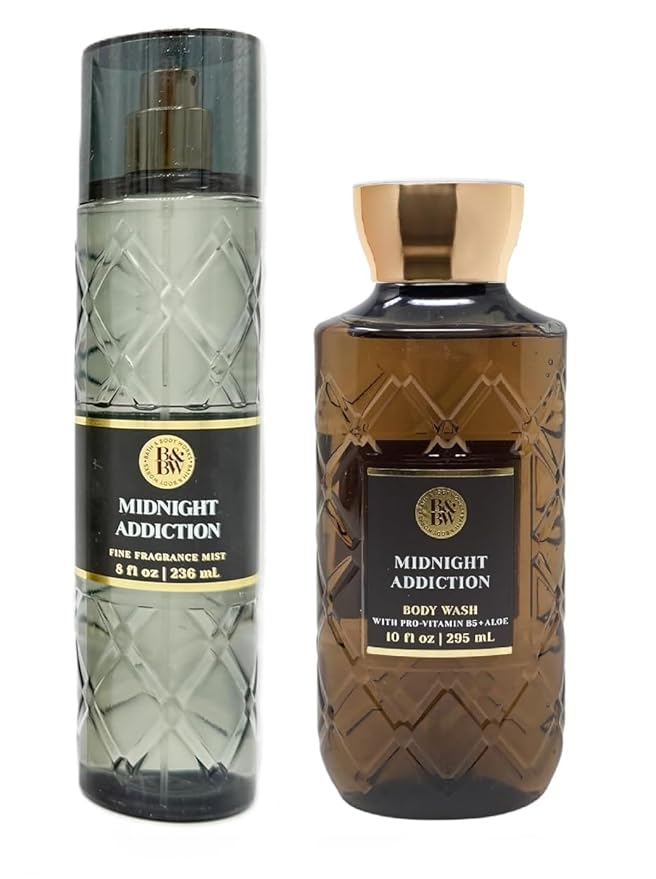 Bath and Body Works Midnight Addiction Fragrance Mist and Shower Gel - Full Size