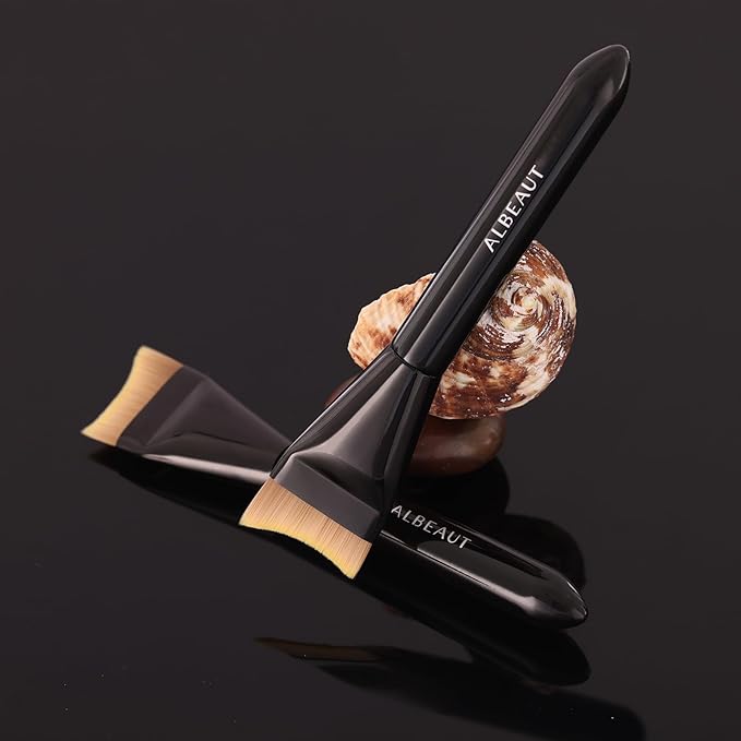 Thin Liquid Foundation Brush, Professional Flat Foundation Brush for Liquid/Cream Makeup with Seamless Application B06