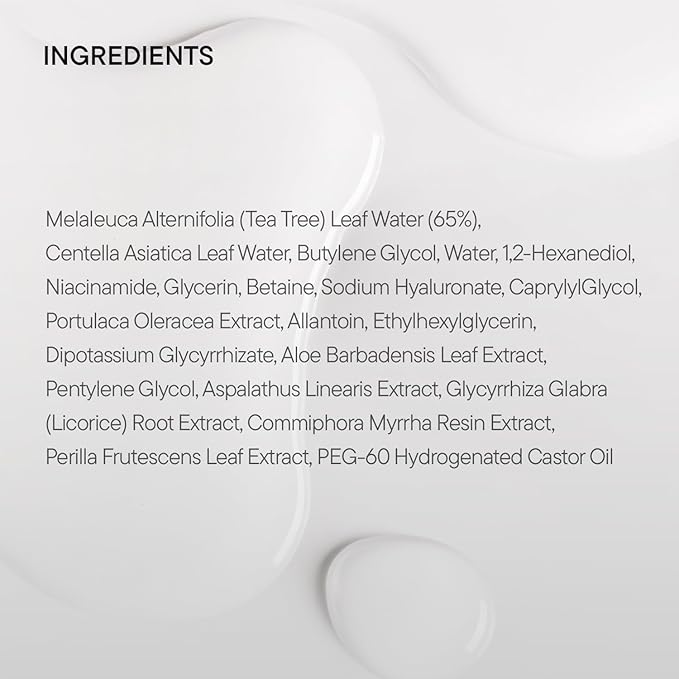 IUNIK Tea Tree Relief Vegan Face Toner - Facial Moisturizer Acne-Prone Irritated Skin w Tea Tree 67% Centella Asiatica 19.5% 6.7 Fl OZ Sensitive Skin Breakout Rosacea Blemish Plant-Based Ingredients