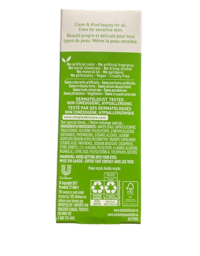 Simple Kind To Skin Replenishing Rich Moisturizer, 4.2oz, Pack of 2