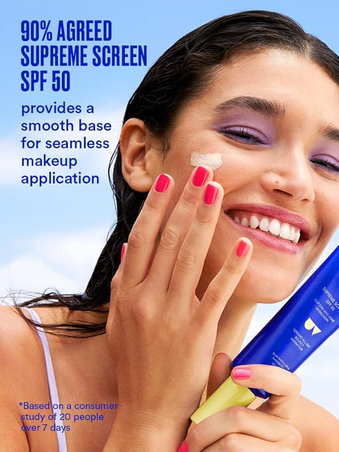 Supreme Screen SPF 50 Skinscreen Facial Sunscreen Moisturizer and Primer, 1.76 oz