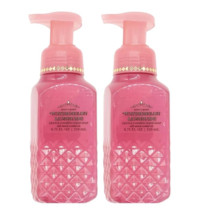Bath and Body Works Watermelon Lemonade Gentle Foaming Hand Soap 8.75 Ounce 2-Pack (Watermelon Lemonade)