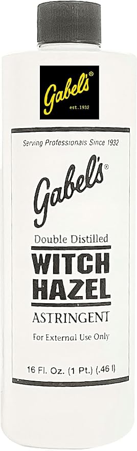 Gabel's Witch Hazel Astringent Toner 16oz Fragrance Free. Authentic Gabel's Manufacturer Direct has Sealed Protection with Logo in Black Label