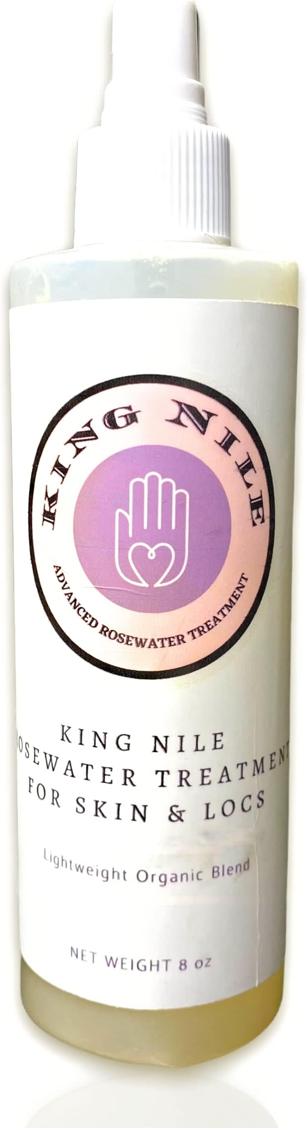 King Nile Organics Rosewater Face Mist and Loc Toner Spray, 8 oz., Natural Deep Moisturizer for Dry Skin and Dull Strands, Soothing Essential Oils with Jojoba, Argan, and Vitamins A and E