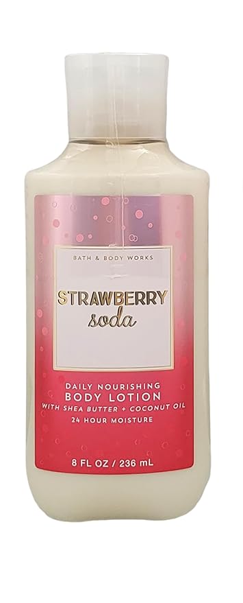 Bath and Body Works Super Smooth Body Lotion Sets Gift For Women 8 Oz (8 Fl Oz (Pack of 1), Strawberry Soda)