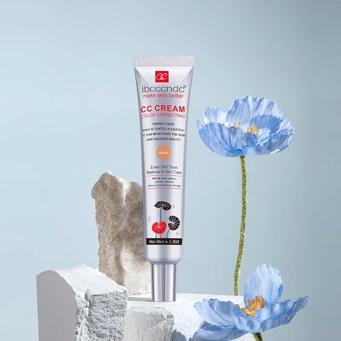 Color Correcting CC Cream With Centella Asiatica - Color Correcting Formula for Blemishes, Skin Redness, & Acne Marks - Lightweight - Moisturize Skin and SPF Protection, Even Skin Tone (Light)