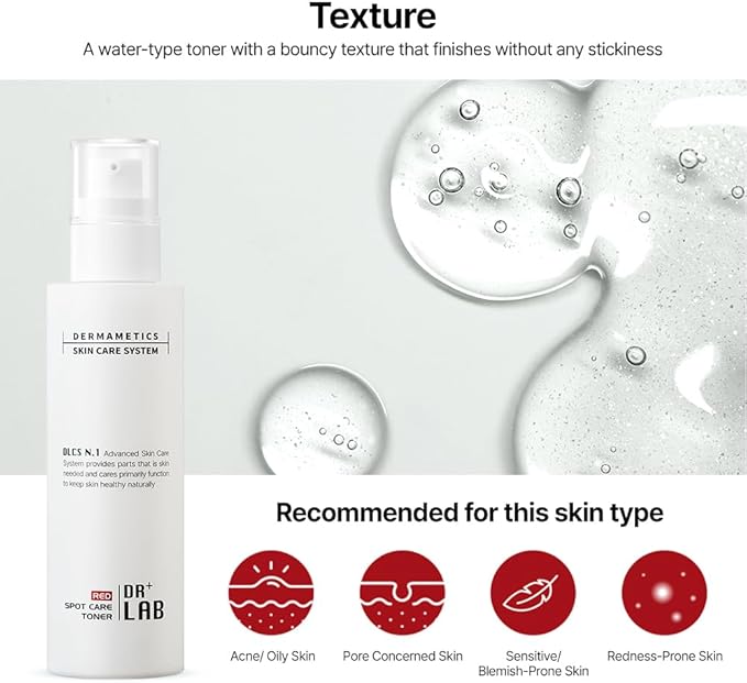 Red Spot Care Toner 5.07 fl oz /150ml Pore Refining Tightening pH Balance for Acne Prone Sensitive Skin Korean Skincare