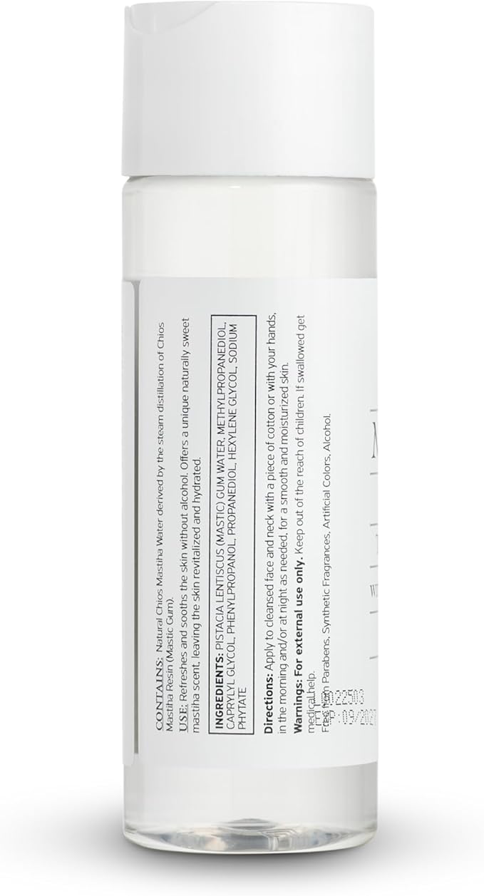Mastihashop Facial Toner Lotion - Alcohol-Free Face Toner with Distilled Chios Mastiha Water - Hydrating and Moisturizing Toner for All Skin Types - Vegan & Cruelty-Free - 220ml / 7.43 fl oz