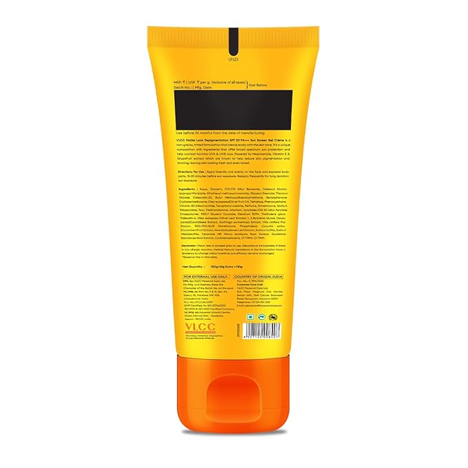 VLCC Matte Look SPF 30 Sun Screen Gel Creme(100gm)
